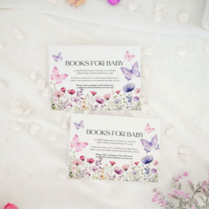 Books for Baby Card Butterfly Floral