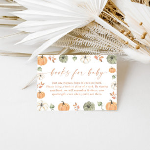 Books for Baby Card Fall Pumpkin Baby Shower