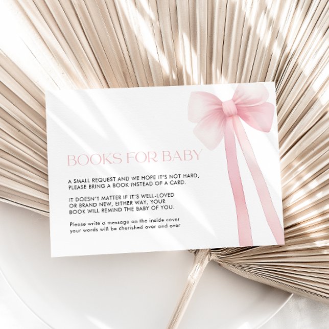 Books for Baby Card Pink Bow (Creator Uploaded)