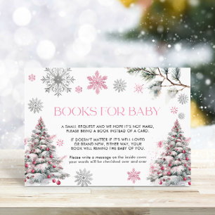Books for Baby Card Pink Winter Wonderland