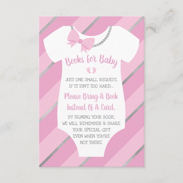 Books For Baby Card, Two Little Feet Enclosure Card (Front)