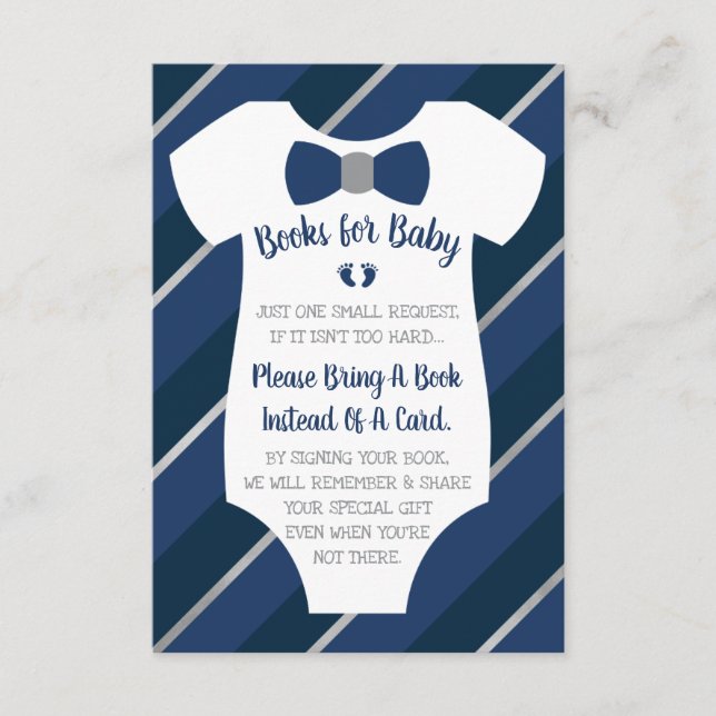 Books For Baby Card, Two Little Feet Enclosure Card (Front)