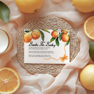 Books for Baby Cards Orange Baby Shower