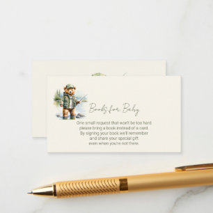 Books for Baby Cute Bear Fishing  Enclosure Card