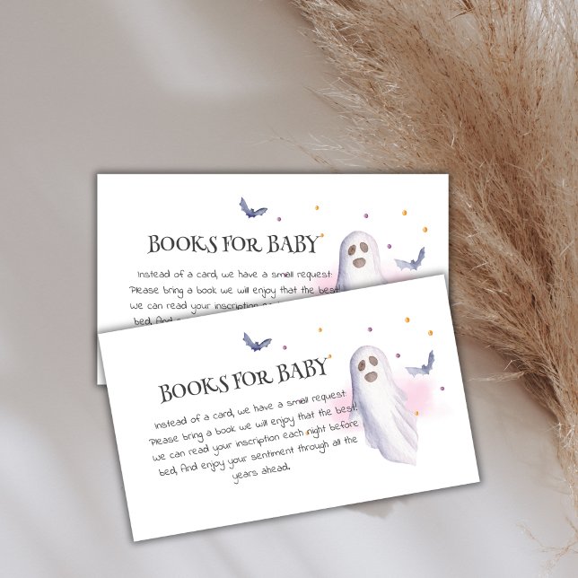 Books For Baby Cute Ghost Halloween Baby Shower Enclosure Card (Books For Baby Cute Ghost Halloween Baby Shower Enclosure Card)