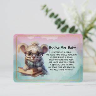 Books for Baby Cute Puppy Dog Reading A Book Enclosure Card