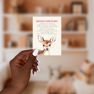 Books For Baby Deer Baby Shower Book Request Enclosure Card
