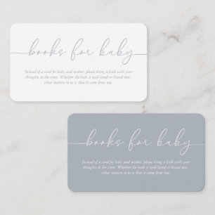 Books for Baby Dual-Sided Baby Shower Enclosure Ca Card