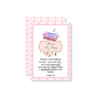 Books for Baby-Enclosure Card-Pink Vintage Enclosure Card