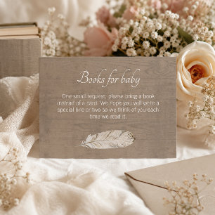 Books for Baby Enclosure Card – Rustic Woodland Ba