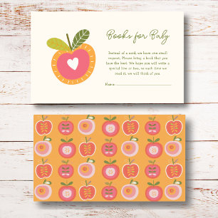 Books for Baby Fall Baby Shower Apple Theme Enclosure Card