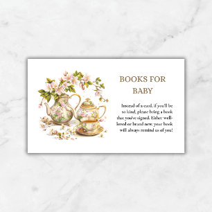 Books for Baby Floral Spring Baby Shower Enclosure Card