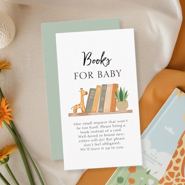 Books For Baby Gender Neutral Baby Shower Enclosure Card (Creator Uploaded)
