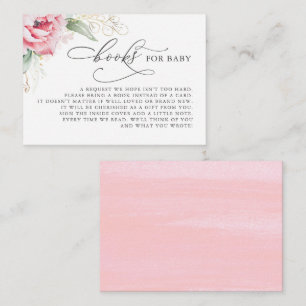 Books For Baby Gold Greenery Request Card