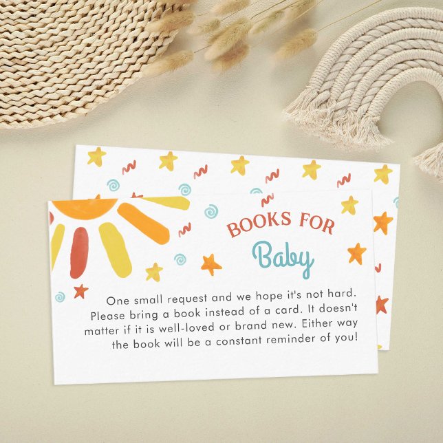 Books for Baby Here Comes The Son Baby Shower Enclosure Card (Creator Uploaded)
