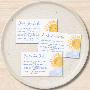 Books For Baby Here Comes The Son Baby Shower  Enclosure Card