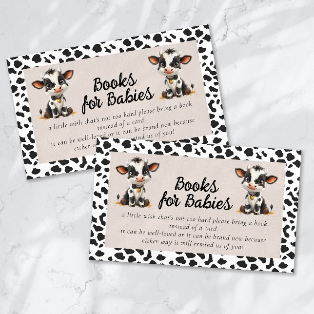 Books for Baby Holy Cow Twins Baby Shower Enclosure Card (Creator Uploaded)