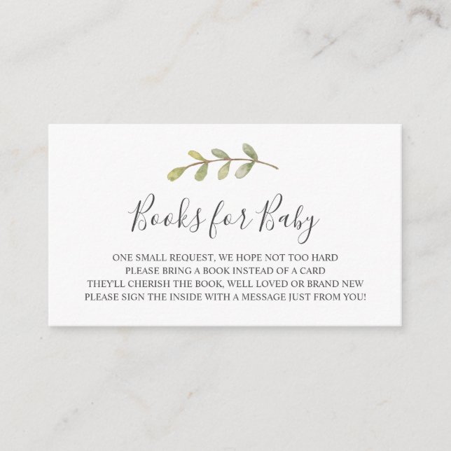 Books for Baby insert card (Front)