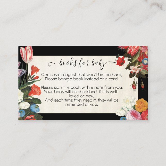 Books for Baby is Blooming Baby Shower Card (Front)