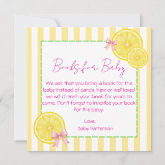 Books for Baby Lemon-Themed Thank You Card