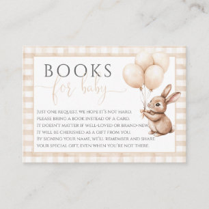Books For Baby Little Bunny Balloons Baby Shower Enclosure Card