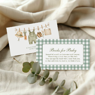 Books For Baby Locally Grown Market Baby Shower Enclosure Card