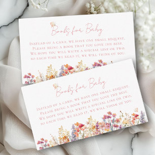 Books for Baby! Modern, Wildflower Baby Shower  Enclosure Card