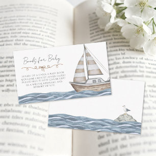 Books For Baby Nautical Baby Shower Enclosure Card