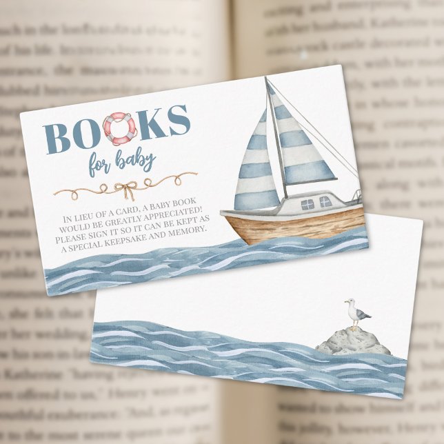 Books For Baby Nautical Baby Shower Enclosure Card (Books For Baby Nautical Baby Shower Enclosure Card )