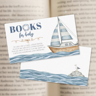 Books For Baby Nautical Baby Shower Enclosure Card