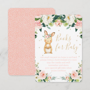 Books for Baby Pink Floral Some Bunny Brown Enclosure Card