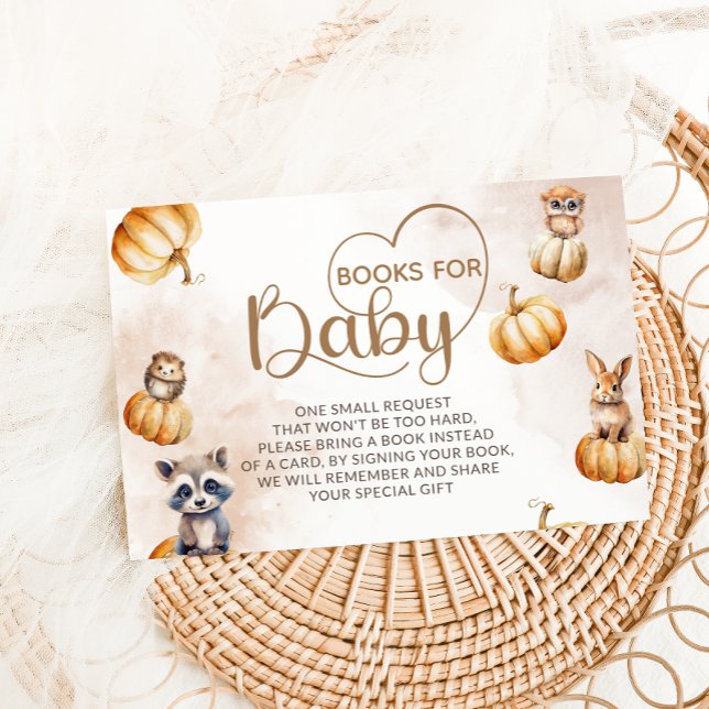 Books for Baby Pumpkins & Stuffed Animals  Enclosure Card (Creator Uploaded)