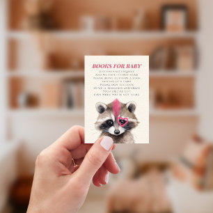 Books For Baby Racoon Baby Shower Book Request Enclosure Card