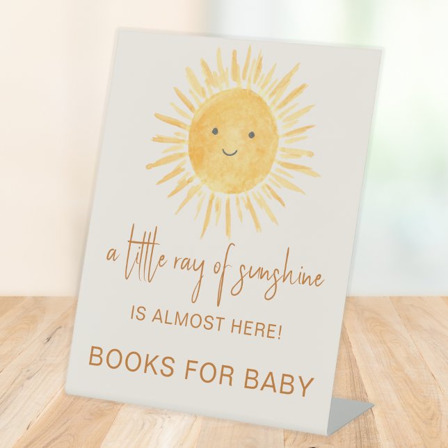 Books For Baby Ray Of Sunshine Baby Shower  Pedestal Sign (Creator Uploaded)