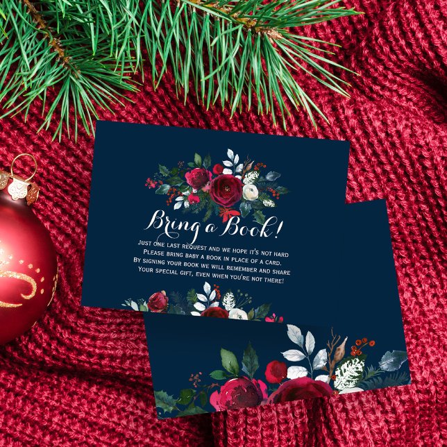 Books for baby red navy bring a book insert card (Creator Uploaded)