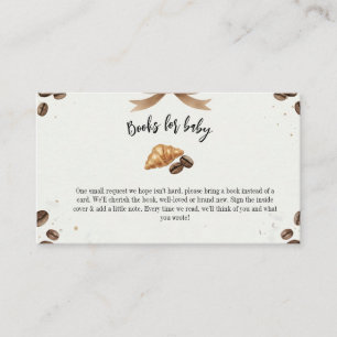 Books for Baby Request Coffee Croissant Bakery Enclosure Card