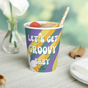 Books for Baby Retro Vinyl Record Rocks Funky 80s Paper Cups