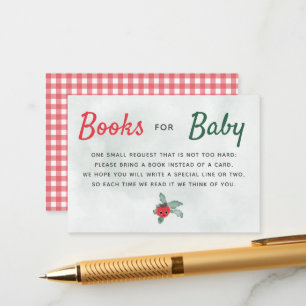 Books For Baby Rustic Little Tomato Baby Shower Enclosure Card