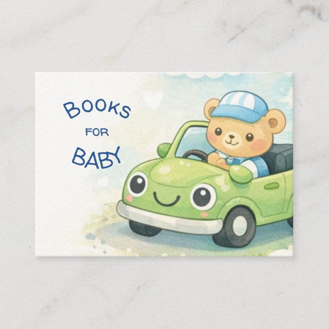 Books for Baby Shower Enclosure Card (Front)