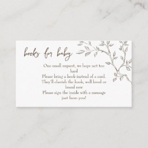Books for Baby Shower Enclosure Card