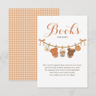 Books for Baby Shower Halloween Enclosure Card