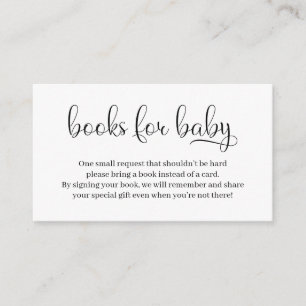 Books For Baby Shower Invitation Insert Card