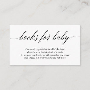 Books For Baby Shower Invitation Insert Card