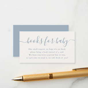 Books for Baby Shower Minimal Enclosure Card