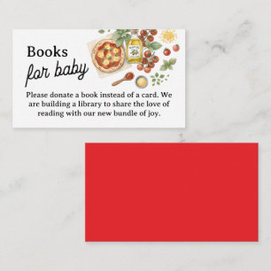 Books for Baby Shower Pizza Theme Enclosure Card