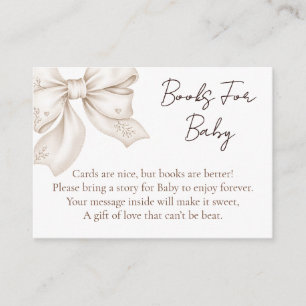 Books For Baby Shower Request Enclosure Card