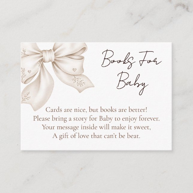 Books For Baby Shower Request Enclosure Card (Front)