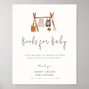 Books For Baby Sign   Boho Clothes Baby Shower 