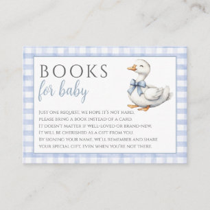 Books For Baby Silly Goose Blue Boy Baby Shower Enclosure Card