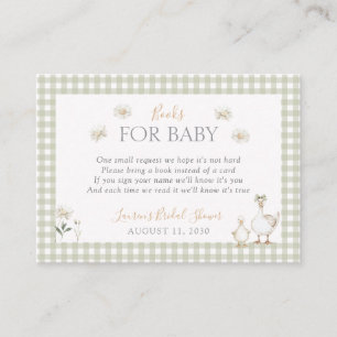 Books for Baby Silly Goose Whimsical Green Shower Enclosure Card